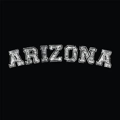 Wall Mural - Vintage typography college varsity arizona state slogan print with grunge effect for graphic tee t shirt or sweatshirt - Vector