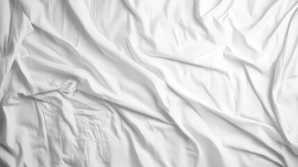 Poster - White Wrinkled Fabric Texture