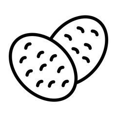 Wall Mural - Potato Vector Line Icon Design