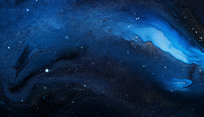 Wall Mural - Dark blue and black abstract background with grainy texture. Deep and rich tones.