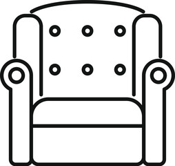 Sticker - Comfortable armchair standing in living room for relaxing