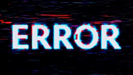Poster - Glitch Effect Displaying Error Message On A Dark Background Generative AI