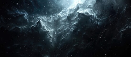 Aufkleber - clouds in the dark sky create a stunning celestial landscape. with copy space image. Place for adding text or design