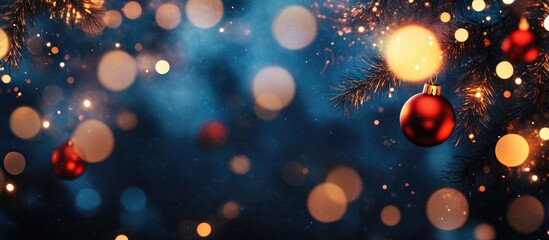Poster - New Year fireworks and copy space an abstract holiday backdrop