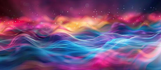 Aufkleber - Abstract blurred color light night light abstract backdrop Flowing colorful lines of an abstract background. with copy space image. Place for adding text or design