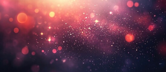 Canvas Print - Elegant abstract background with festive bokeh lights and star texture. with copy space image. Place for adding text or design