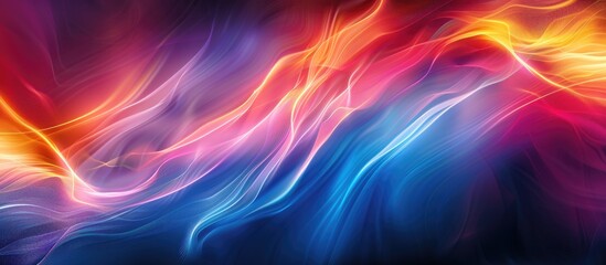 Aufkleber - Abstract blurred color light night light abstract backdrop Flowing colorful lines of an abstract background. with copy space image. Place for adding text or design