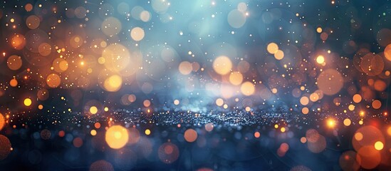 Leinwandbilder - Elegant abstract background featuring bokeh lights and stars texture. with copy space image. Place for adding text or design