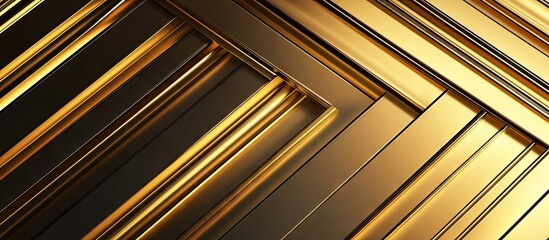 Leinwandbilder - Abstract geometric background with a stylish design Diagonals in growth and a gradient effect Modern gold hues Copy space
