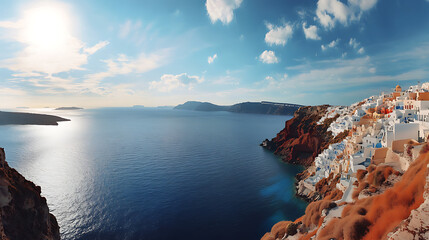 Wall Mural - Beautiful wallpaper of Santorini Greece