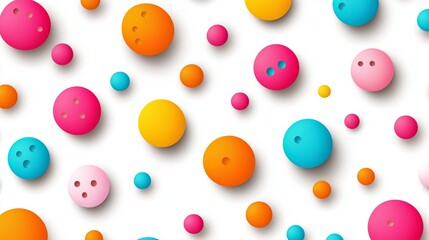 Wall Mural - a colorful pattern of small balls, some of which are pink, blue, and yellow. the balls are arranged 