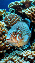 coral reef with fish