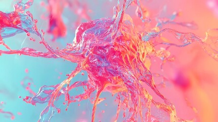 Poster - Vibrant Neural Connections, an abstract illustration depicting colorful networks of neural connections symbolizing artificial intelligence with dynamic lighting effects.