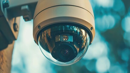 Poster - CCTV Security System with Motion Detection and Face Recognition, advanced surveillance technology, enhancing safety and monitoring in public and private spaces, innovative design