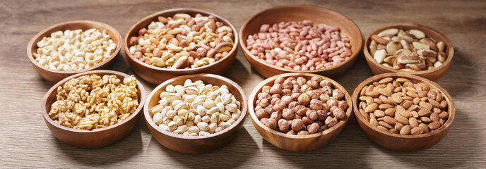 Poster - bowls of various mixed nuts