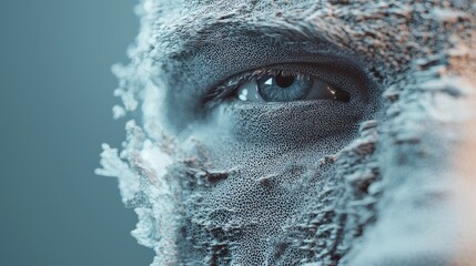 Poster - Facial Recognition and Biometric Authentication, essential security systems for personal data access, enhancing data protection through advanced identification methods.