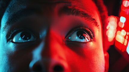 Poster - AI cybersecurity threat analysis featuring a Black African American individual in a modern tech environment, showcasing the importance of diversity in tech security solutions.