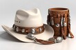 © Mahmudul - Set of cowboy accessories on white background