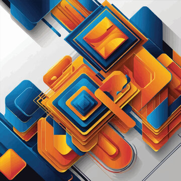 Abstract background with colorful geometric shapes and minimalistic design