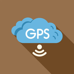 Poster - Gps signal transmitting location data from a satellite to a device