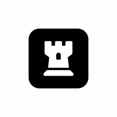 chess rook figure icon vector