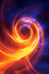 Wall Mural - Vortex space background poster. Spiral galaxy creative wallpaper. Abstract concept vertical banner. Fire and water vortex. Digital raster bitmap illustration. AI artwork.	