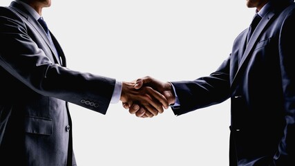 Businessman handshake for teamwork of business merger and acquisition,successful negotiate,hand shake,two businessman 