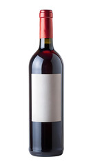 Fototapete - Elegant red wine bottle, isolated against transparent background