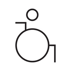 Disable Handicap Icon Isolated Outline