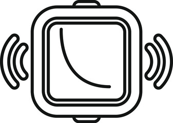 Poster - Simple icon of a smart watch receiving signal, perfect for websites and apps
