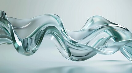 Modern abstract background. Abstract ribbon waves glass shape. Beautiful abstract background. 