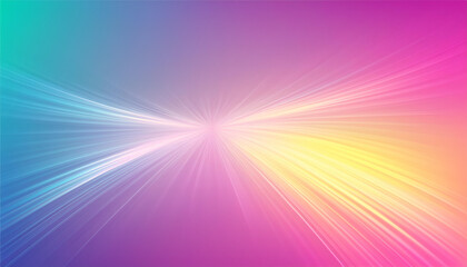 Poster - Colorful abstract light rays blend in a vibrant display from blue to yellow, creating a dynamic gradient background