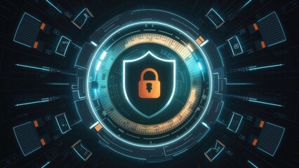 Poster - 3D Illustration of Credit Card Security for UIUX Web App and Presentation Use