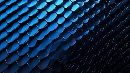 Poster - a close-up view of blue textured scales covering a surface in a dramatic lighting setting