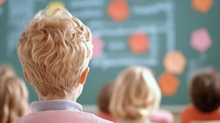 A classroom filled with engaged students, listening attentively to a teacher lesson.