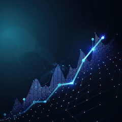 Poster - Financial Growth and Success: A Futuristic Digital Illustration