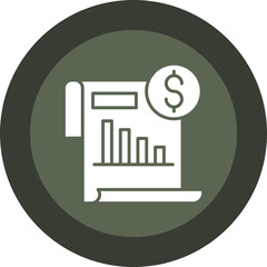 Poster - Financial Document Glyph Circle Icon