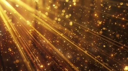 Poster - Golden Rays of Light and Sparkling Dust