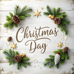 Wall Mural - merry Christmas text