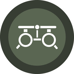 Sticker - Eye Exam Glyph Circle Icon