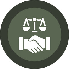 Sticker - Agreement Glyph Circle Icon