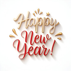 Wall Mural - happy new year text