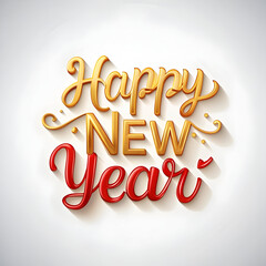 Wall Mural - happy new year text