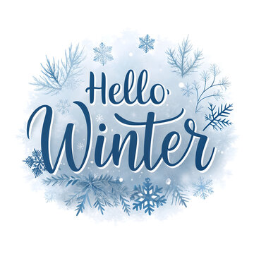 hello winter text