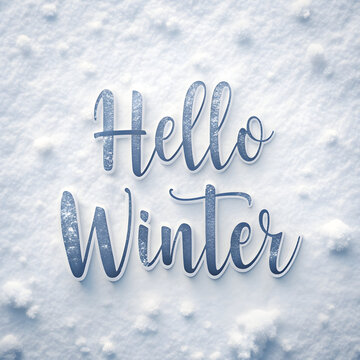 hello winter text