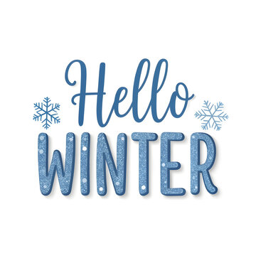 hello winter text