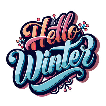 hello winter text