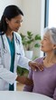 © Premium Resource - Oncologist discussing treatment options a patient