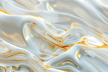 Wall Mural - A close-up shot of a white and gold liquid, ideal for use in product photography or design