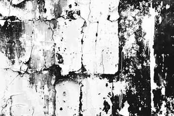 Canvas Print - A close-up view of peeling paint on a worn-out wall